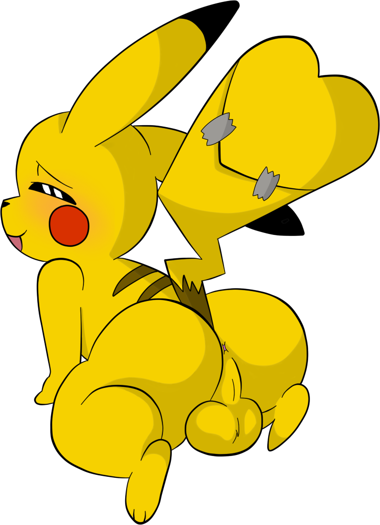 1boy anus ass blush canon_crossdressing feet femboy feral furry girly half-closed_eyes lemonlime male male_only nintendo paws pikachu pokemon presenting presenting_anus rodent solo tail testicles video_games yellow_fur