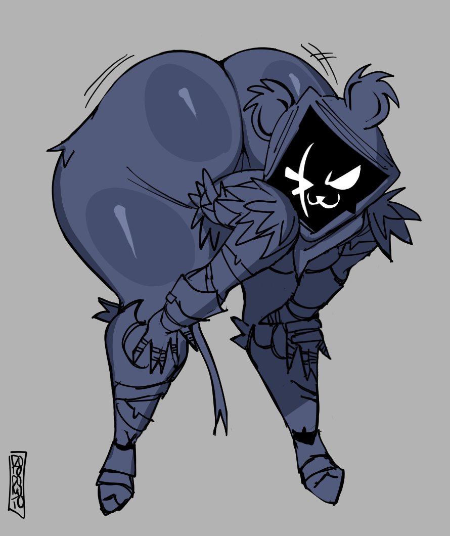 1girls anthro ass bent_over big_ass bubble_butt dat_ass dotodonoto fat_ass female female_only fortnite huge_ass large_ass looking_at_viewer massive_ass raven_team_leader thick_ass thick_thighs wide_hips