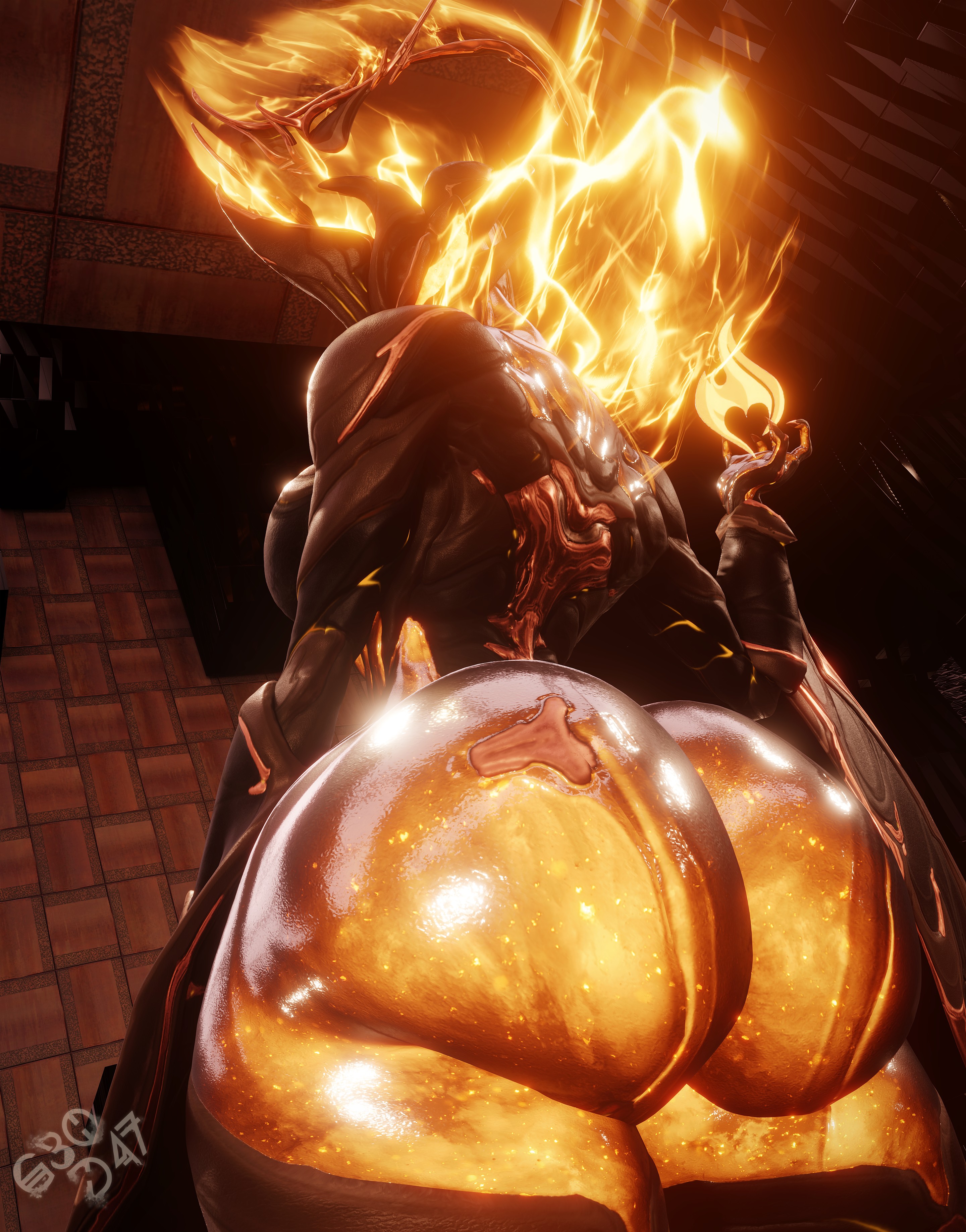ass, big ass, big breasts, boobs, bottom heavy, breasts, ember (warframe), ember heirloom (warframe), female, geodat64, huge ass, solo, solo female, thick ass, warframe