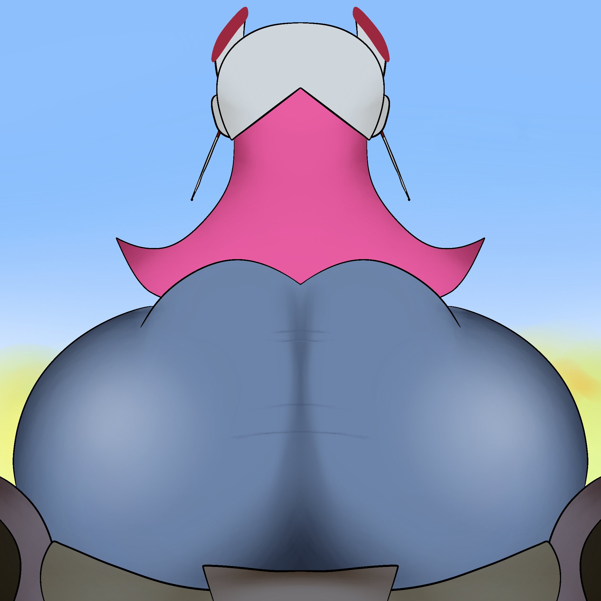1girls, ass, ass focus, big ass, curvydoodles, huge ass, kirby (series), kirby air riders, kirby planet robobot, solo, solo female, susie (kirby), vehicle, viewed from behind