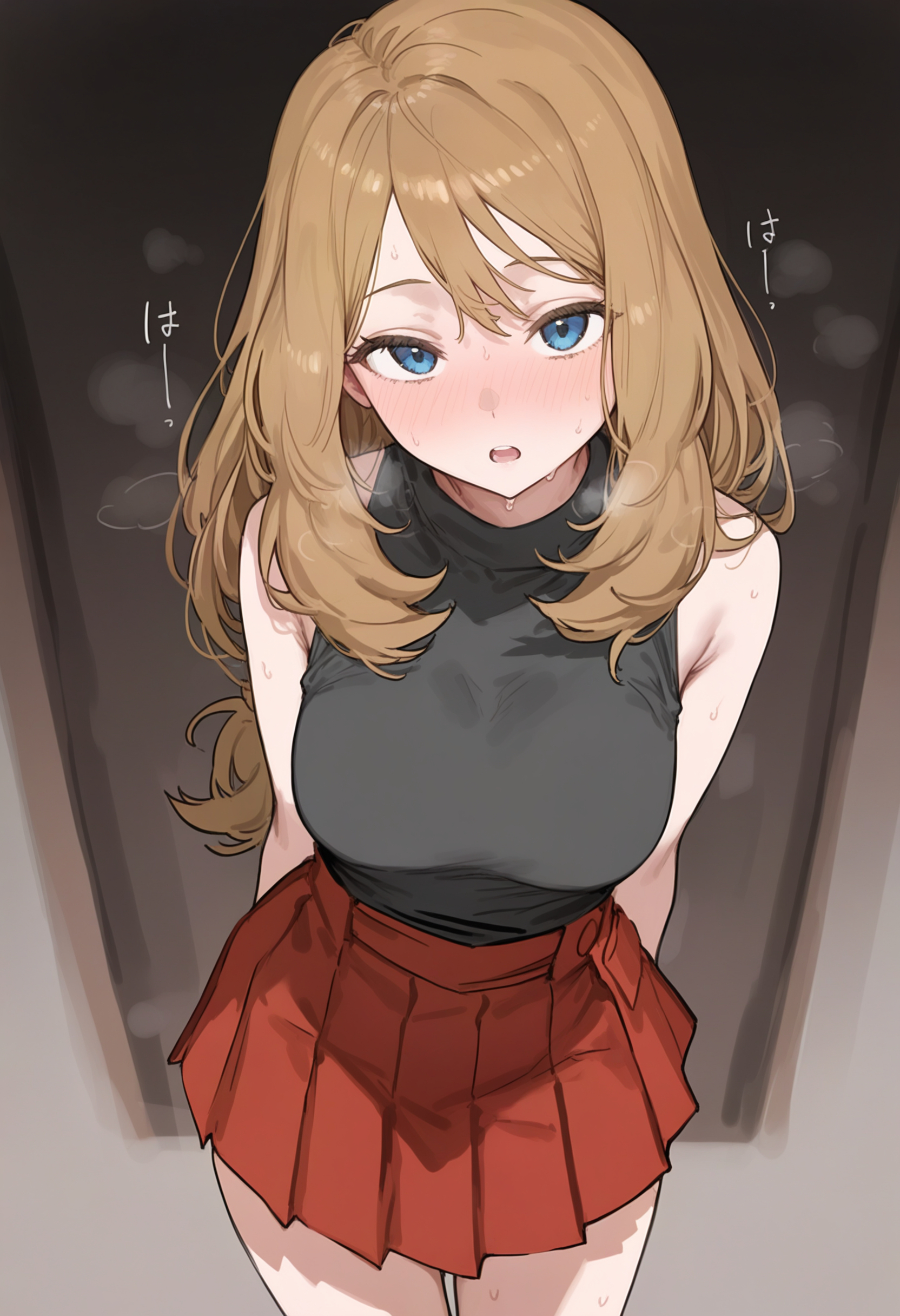 1girls, ai generated, blonde hair, looking at viewer, myuto, pokemon, serena (pokemon), young, younger female