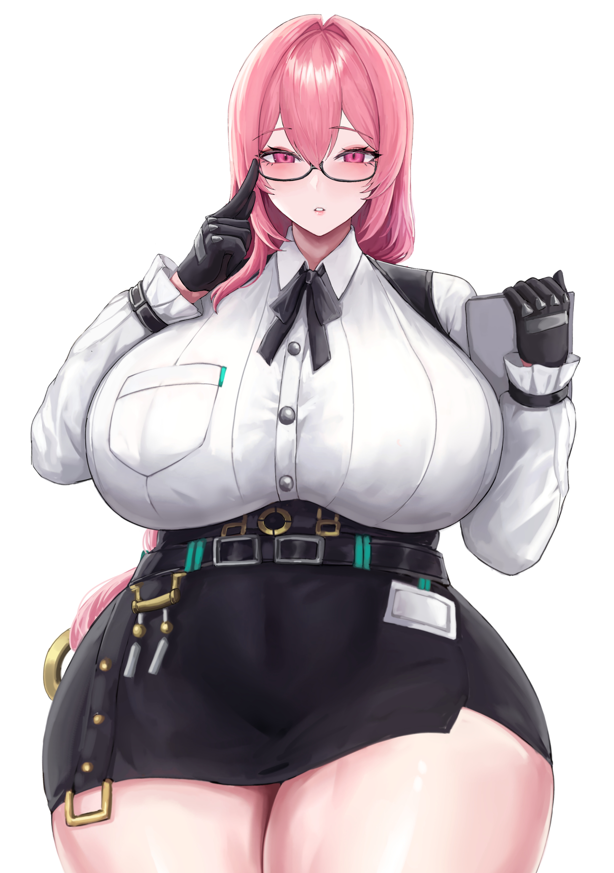 1girls, breasts, female, female focus, female only, huge breasts, large breasts, light skin, light-skinned female, looking at viewer, nanasuru4, solo, solo female, solo focus, thick thighs, thighs, tsukishiro yanagi, wide hips, zenless zone zero