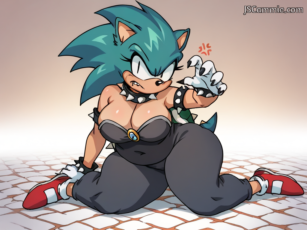 1girls ai_generated anthro anthro_female anthro_only black_dress bowsette_(cosplay) bracelets brooch claws cleavage cosplay dress extra_life_sonic fleetway_comics furry furry_female furry_only genderbent genderswap_(mtf) hedgehog hedgehog_girl hedgehog_humanoid jscammie koopa_shell mario_(series) mobian mobian_(species) mobian_hedgehog princess princess_dress rule_63 rule_63 rule_63 rule_63 shell solo solo_anthro solo_female solo_focus solo_furry sonic_(series) sonic_the_comic sonic_the_hedgehog_(comics) sonic_the_hedgehog_(fleetway) sonic_the_hedgehog_(series) spiked_bracelet spiked_collar spiky_shell tagme tail villainess watermark white_gloves