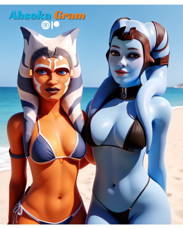 2girls ahsoka_gram ahsoka_tano ai_generated blue_skin lesbian_couple lesbian_focus mission_vao orange_skin star_wars star_wars:_the_clone_wars star_wars:_the_old_republic togruta twi'lek