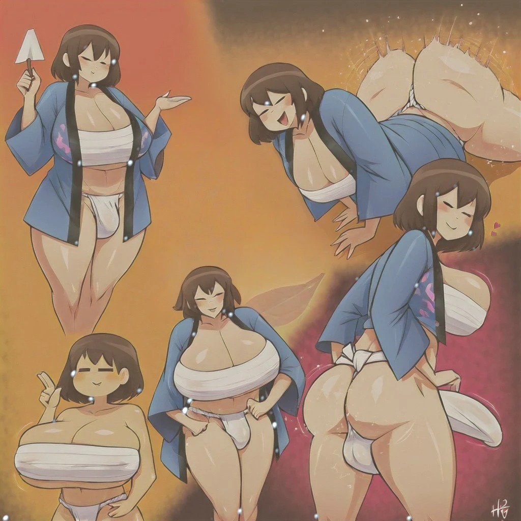 1futa ai_generated ass big_ass big_breasts big_butt breasts bulge chara erection erection_under_clothes erection_under_loincloth fundoshi fundoshi_futanari fundoshilover101 futa_only futanari happi_(clothing) huge_ass huge_breasts huge_butt sarashi undertale