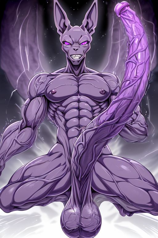 ai_generated balls beerus big_balls big_penis cat_humanoid cocky69 dragon_ball_super god_of_destruction hyper_penis muscular muscular_anthro muscular_male penis veiny veiny_balls veiny_muscles veiny_penis