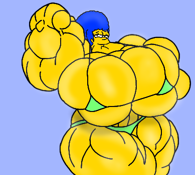 abs biceps big_breasts big_muscles bikini blue_hair breasts female hair huge_breasts huge_muscles hyper hyper_breasts hyper_muscles kade200 large_breasts large_muscles marge_simpson muscles muscular muscular_arms muscular_female muscular_legs muscular_thighs pecs the_simpsons