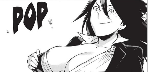 black_and_white breasts manga manga_page midnight_(my_hero_academia) my_hero_academia nemuri_kayama official_art vigilante:_my_hero_academia_illegals