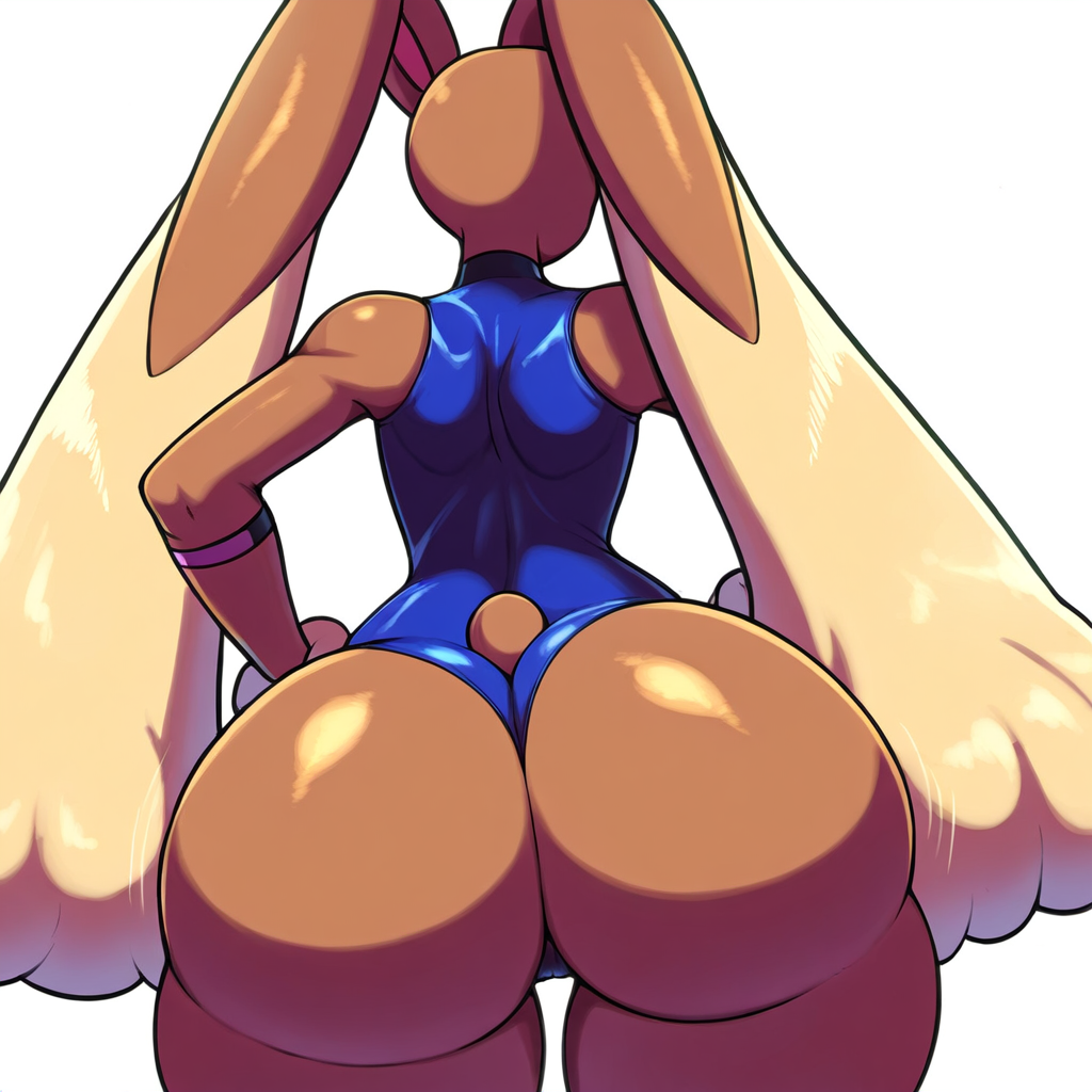 1girls ai_generated ass ass_focus big_ass female female_only halo huge_ass lopunny mullon novelai pokemon pokemon_(species) solo_female solo_focus that_ass_was_fat