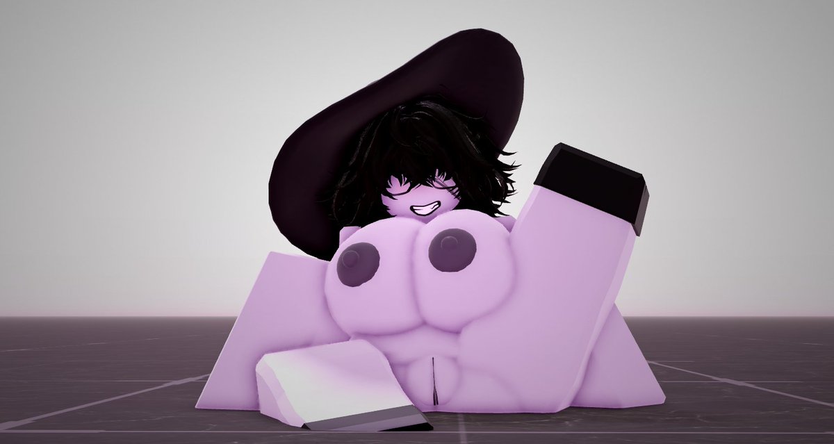 1girls 3d baseplate big_breasts black_hair black_hat black_shoes breasts commission crimstuff female female_only glasses hair_covering_eyes hat leg_up long_hair looking_at_viewer nipples nude nude_female on_floor pussy roblox robloxian shoes shoes_only smile solo sun_hat thighs white_skin