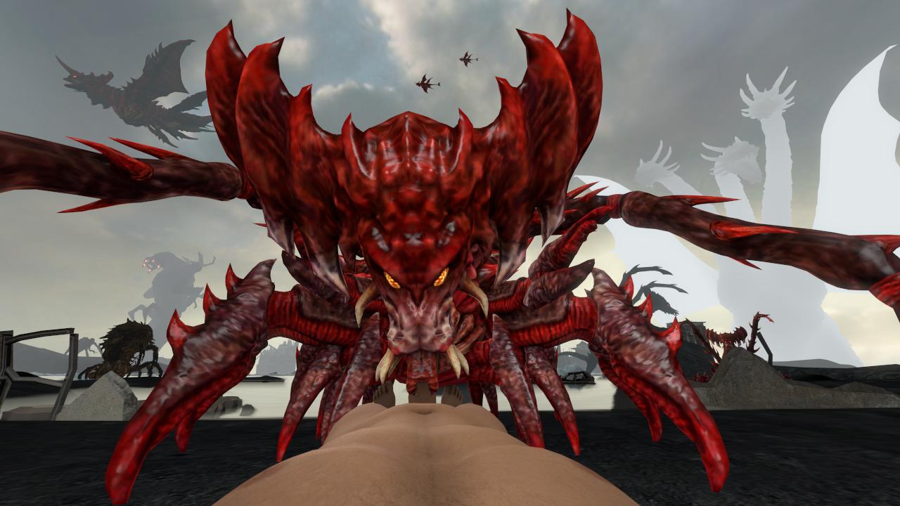 16:9 1boy 2019 3d alien ambiguous_gender bethesda_softworks crossover destoroyah dicksucking_creature fallout feet fellatio feral first_person_view flying godzilla_(series) hi_res highres human interspecies king king_ghidorah male male_pov mammal mirelurk monster nightmare_waifu nude oral orange_eyes pov red_skin size_difference smaller_male starkiller286 stealing_seed teratophilia toho trusting video_games