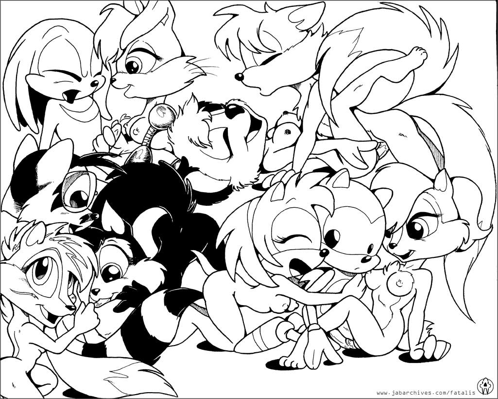 amy_rose anthro archie_comics barby_koala bunnie_rabbot canine cat chipmunk echidna fatalis feline female fur hedgehog hershey_the_cat interspecies knuckles_the_echidna koala lupe_the_wolf mammal marsupial mina_mongoose mongoose monochrome monotreme penis rabbit rodent sally_acorn sega sex sonic_(series) sonic_the_hedgehog sonic_the_hedgehog_(archie) sonic_the_hedgehog_(comics) straight_hair tails viverrid wolf