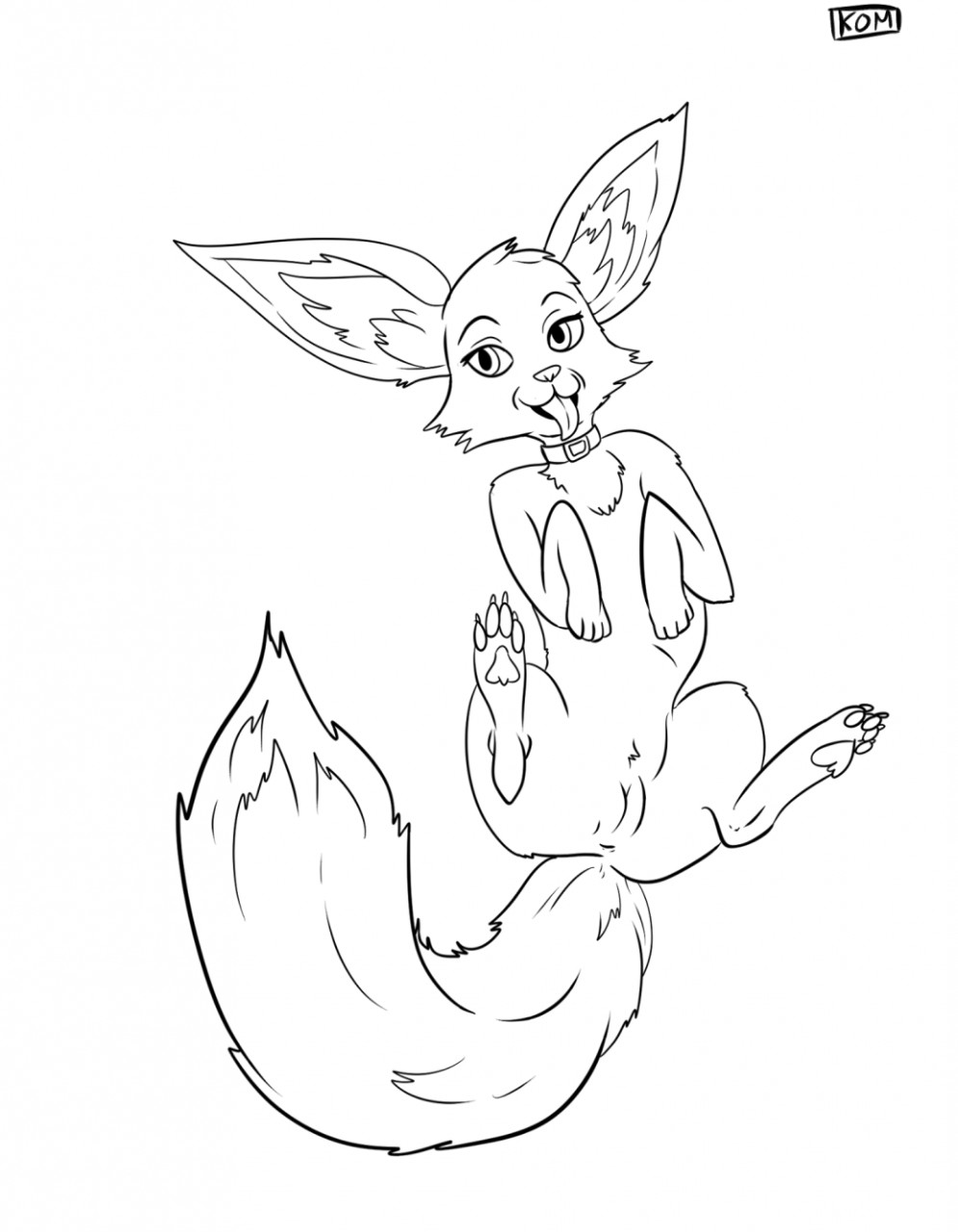 animal_genitalia anus canine female fennec feral fox fur mammal nude open_mouth pawpads punishedkom pussy simple_background sketch smile solo tongue tongue_out