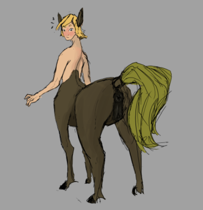 anus blush centaur clitoris cuntboy equine equine_taur hair horse intersex mammal nude pussy solo taur toxicempress3