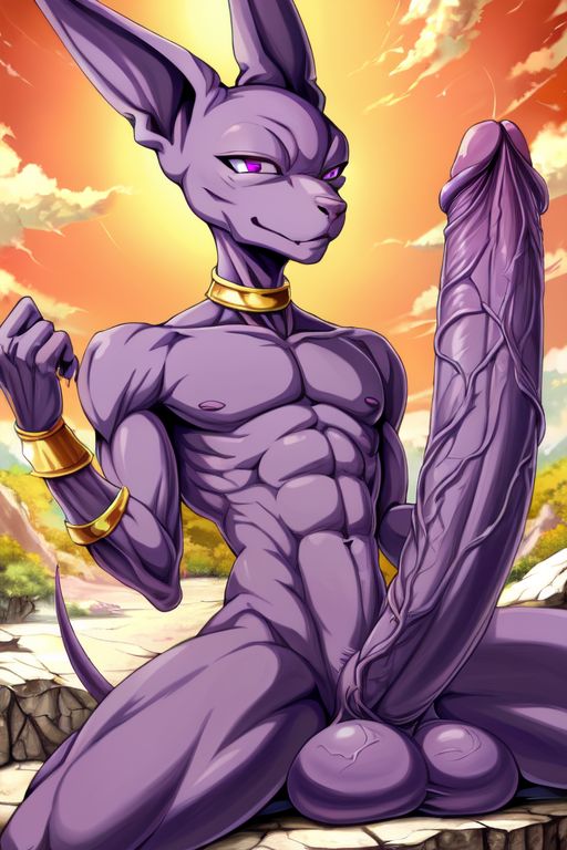 ai_generated balls beerus big_balls big_penis cock cocky69 dragon_ball_super excessive_size god_of_destruction hyper_penis long_penis male_focus muscles muscular muscular_anthro penis veiny_penis