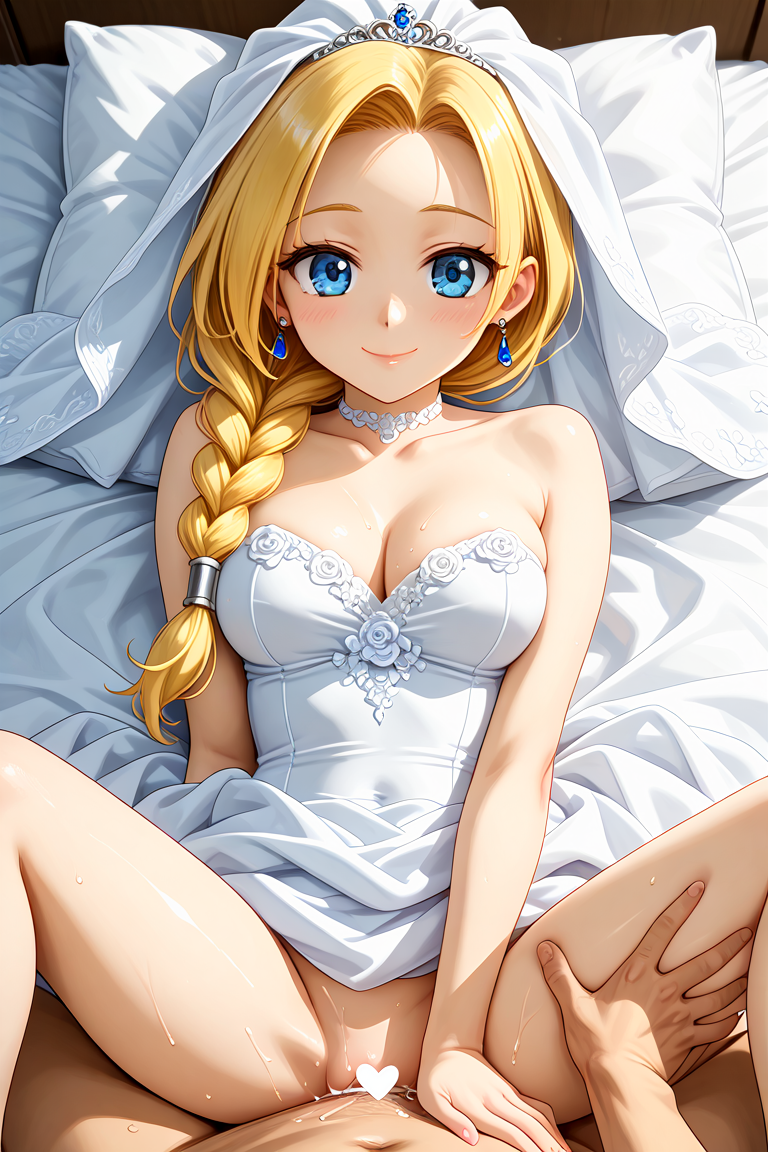 ai_generated bianca_whitaker blonde_hair dragon_quest dragon_quest_v missionary_position omega-weirdo sex square_enix stockings thighhighs wedding_dress