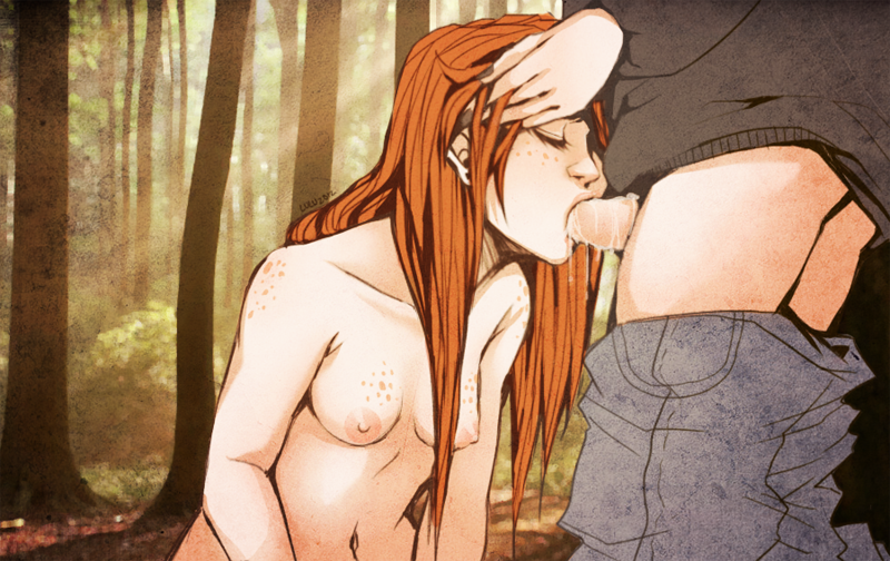 1boy1girl 8ucketwhore blowjob breasts canon_couple closed_eyes disney disney_channel disney_xd fellatio freckles freckles_on_breasts gravity_falls nipples partially_clothed red_hair robbie_valentino saliva wendy_corduroy