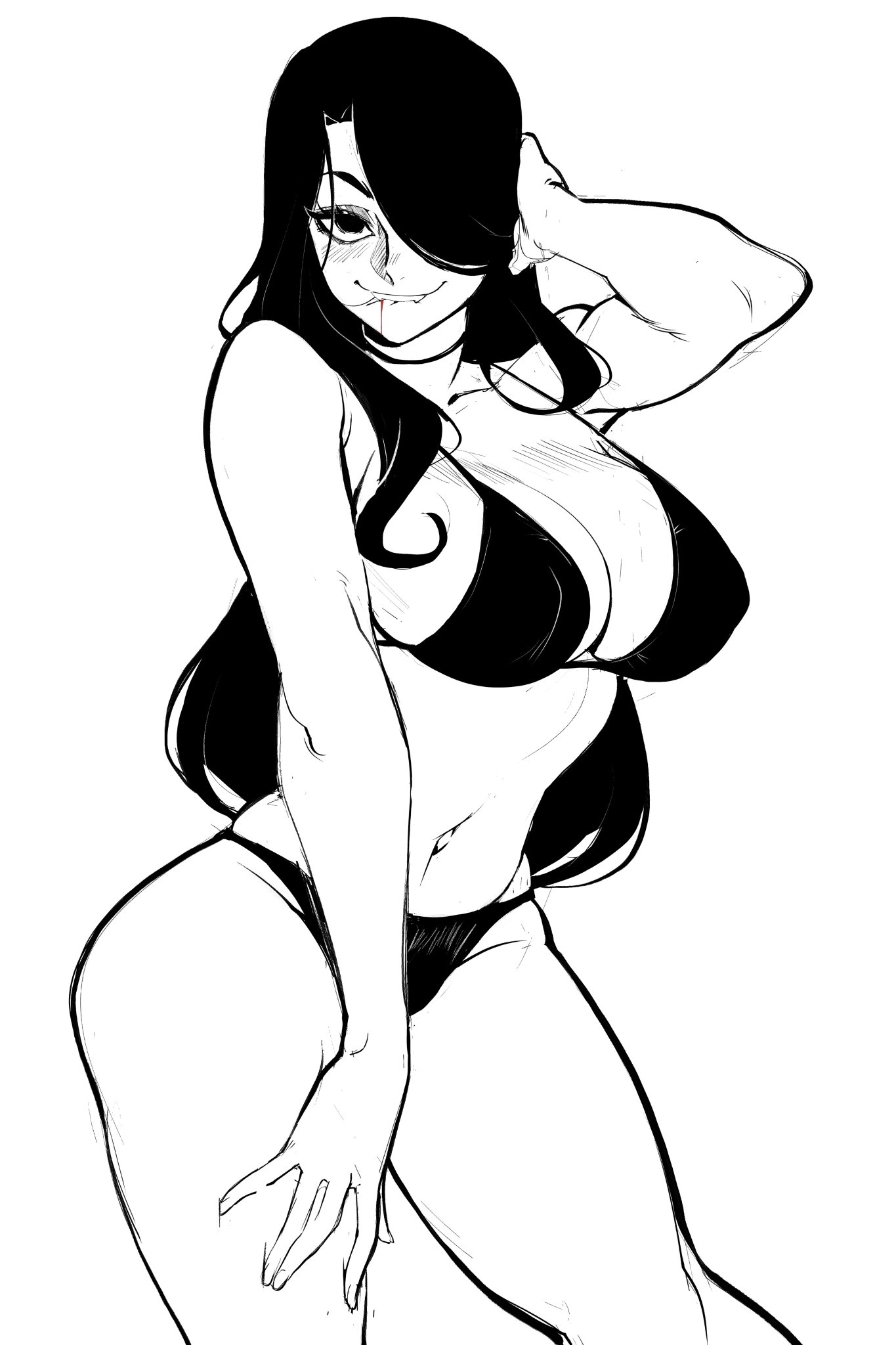 1girls, big ass, big breasts, breasts, curvaceous, curvy, curvy figure, digital media (artwork), female, hair over one eye, hips, hourglass figure, huge ass, huge breasts, kize art, large ass, large breasts, legs, mature, mature female, nila (telepurte), slim waist, thick, thick hips, thick legs, thick thighs, thighs, voluptuous, waist, wide hips
