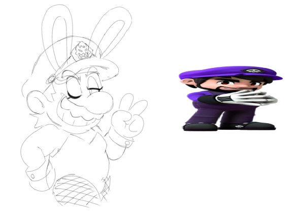 1man belly_bulge bulge bulge_through_clothing bunny_ears bunnysuit evil eyeshadow funny grin hat joke male male_only meme moustache no_color old_art p64official plump polygon_64 reference_image seductive sketch smg3 smg4 white_background wink winking_at_viewer xd