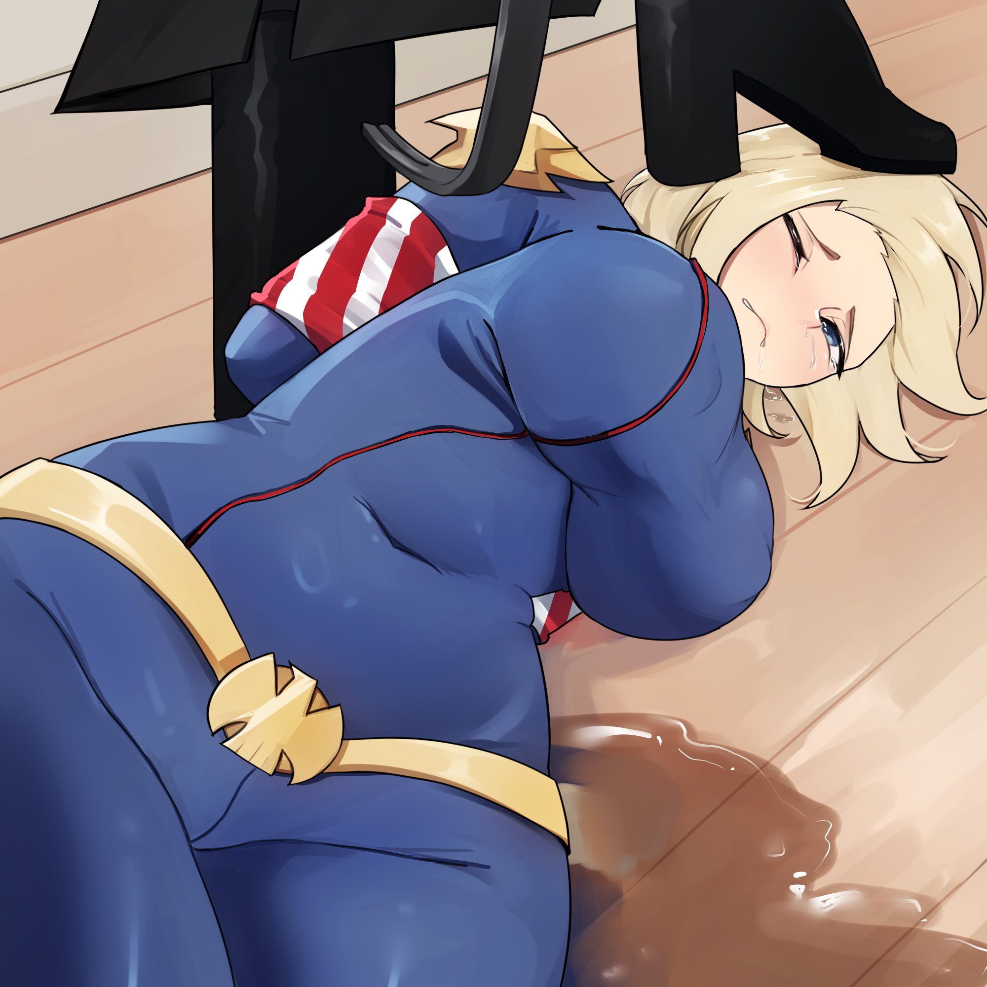 1boy, 1girls, big breasts, billy butcher, blonde hair, blue eyes, boot fetish, boots, breasts, closed mouth, clothed, clothed female, clothed male, clothing, color, crowbar, dominant male, female, female focus, femlander, femsub, foot on head, fully clothed, genderswap, genderswap (mtf), hiddennickx, homelander, human, indoors, light skin, long hair, male, maledom, on floor, on ground, one eye closed, open eyes, restrained, rule 63, submissive female, the boys, thighs, twitter link, wide hips