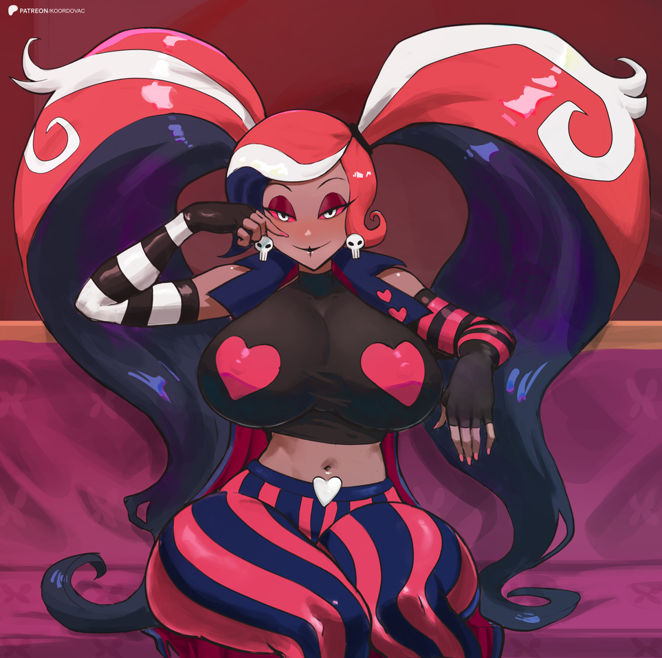 ai generated, female, female focus, female only, hazbin hotel, hellaverse, koordovac, solo, solo female, solo focus, tagme, thicc, thick, thick ass, thick hips, thick thighs, thighs, velvette, vivienne medrano, vivziepop