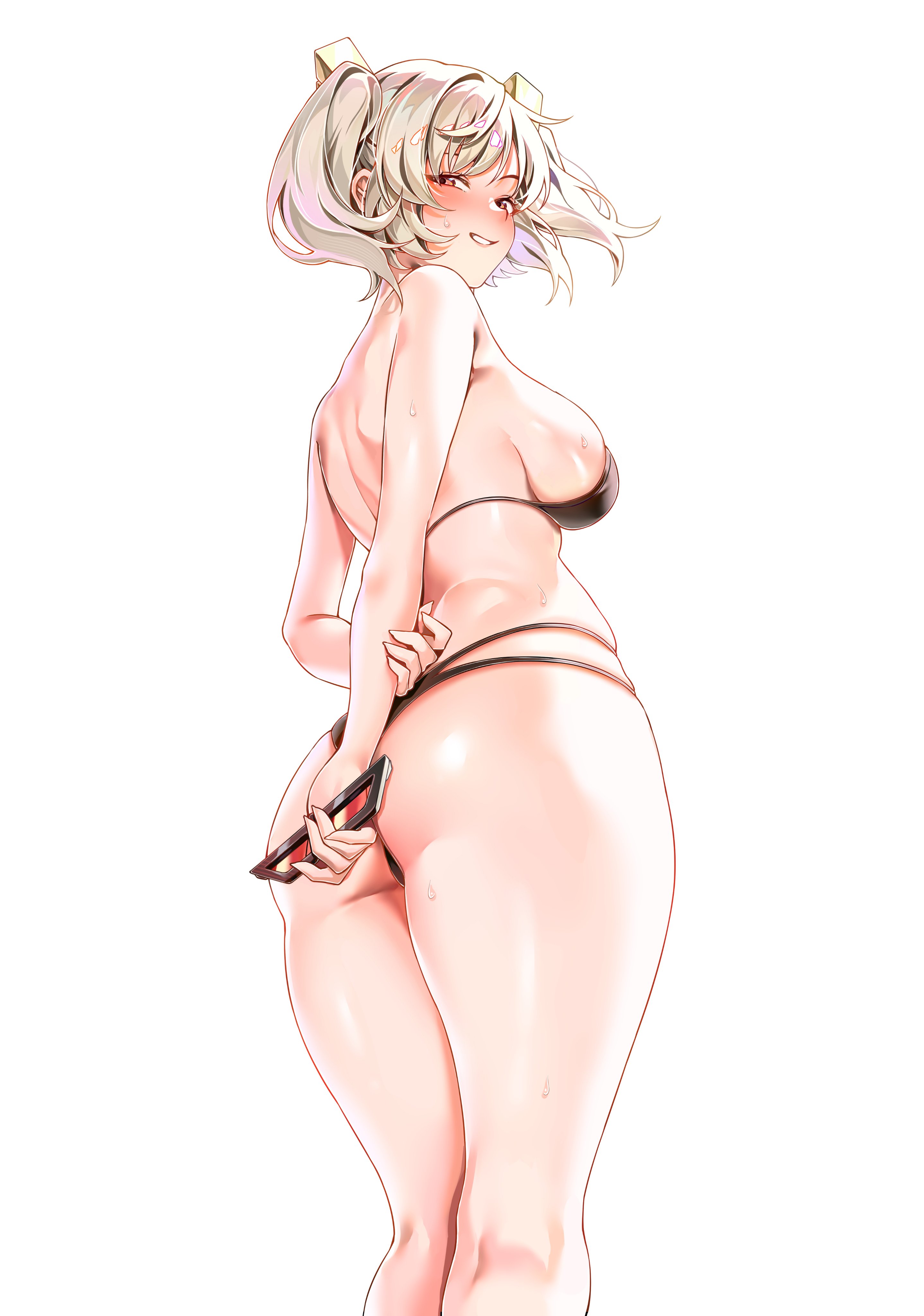 1girls, ass, ass bigger than head, big thighs, bikini, bikini bottom, bikini top, breasts, breasts out, bubble ass, bubble butt, burnice white, curvy, curvy body, curvy female, curvy figure, curvy hips, fat ass, huge thighs, looking at viewer, machulanko, massive thighs, medium breasts, pinup, sexy, sideboob, swimsuit, thick ass, thick legs, thick thighs, thunder thighs, thunderthighs, tits, wide hips, wide thighs, zenless zone zero