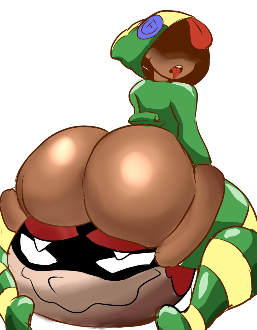 aged up, big ass, big butt, brawl stars, bubble ass, bubble butt, curvaceous, curvy, curvy figure, dark skin, dark-skinned femboy, dark-skinned male, dark-skinned sissy, dark-skinned twink, dumptruck ass, dumptruck butt, fat ass, female, femboy, inanimate transformation, leon (brawl stars), nita (brawl stars), round ass, round butt, spherical inflation, spherification, supercell, thexpansionist, thick ass, thick thighs, transformation, yoga ball
