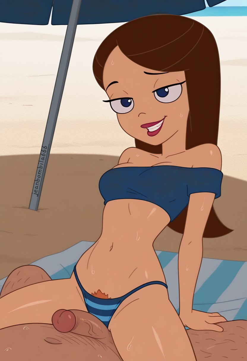 ai generated, bikini, disney, disney channel, disney xd, female, jeanbombila666, phineas and ferb, vanessa doofenshmirtz