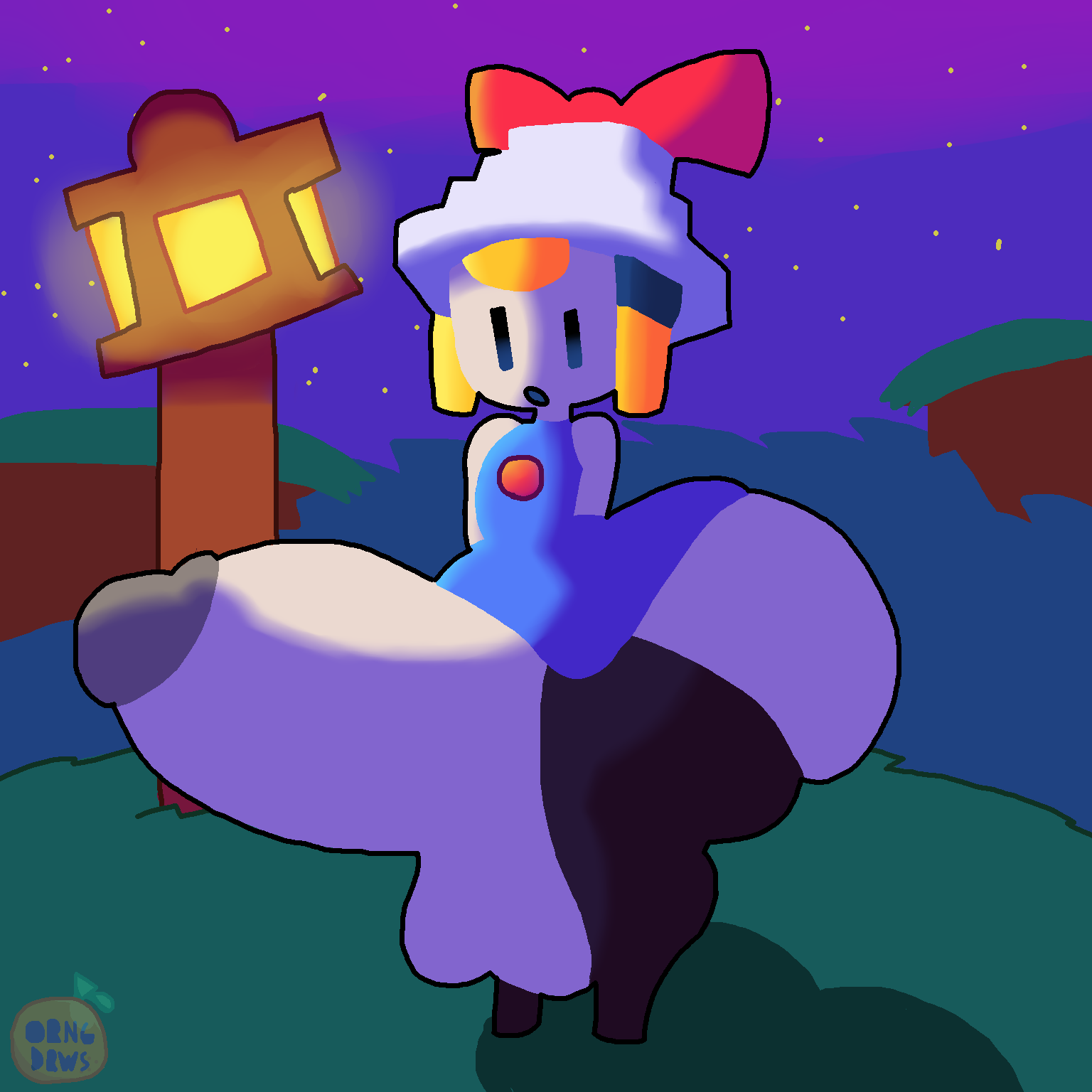 anthro, connie (mario), futanari, hat, intersex, mario (series), mario and luigi (series), mario and luigi: brothership, nintendo, orangedraws, plug, solo