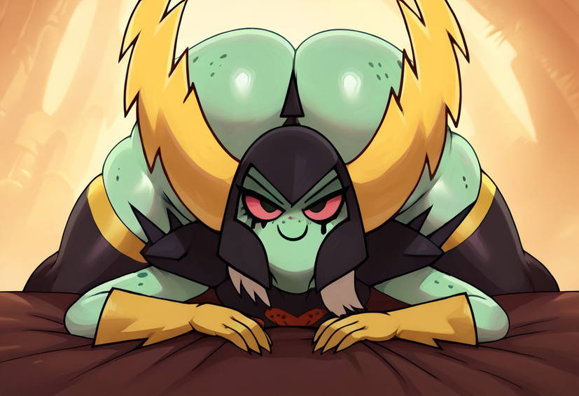 1girls, ai generated, ass, big ass, disney, disney xd, face down ass up, fat ass, female, large ass, lord dominator, thick thighs, vicmedan, wander over yonder