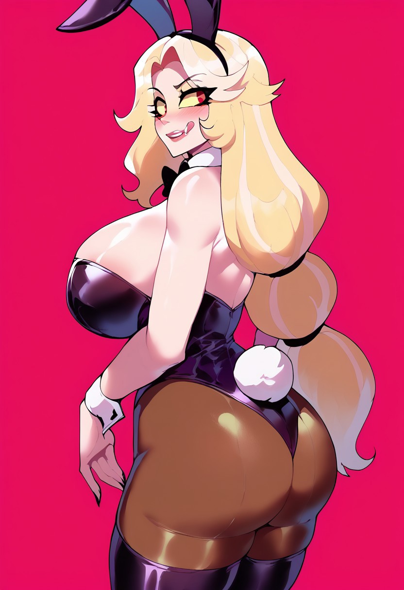 ai_generated bunnysuit charlie_morningstar_(hazbin_hotel) civitai futanari hazbin_hotel tagme thiccwithaq_(ai_style)