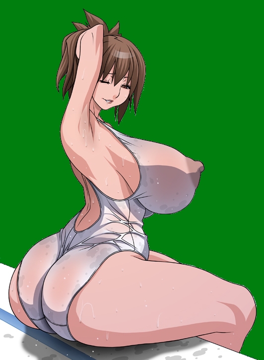 ass breasts huge_ass huge_breasts koutarou looking_at_viewer puffy_nipples