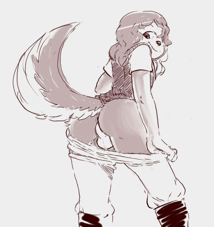 akunim anthro anus ass backsack balls clothed clothing fur furry girly latchkey_kingdom luke_(latchkey_kingdom) male mooning pants pants_down partially_clothed perineum presenting presenting_hindquarters raised_tail rear_view simple_background smile solo teasing undressing yuman