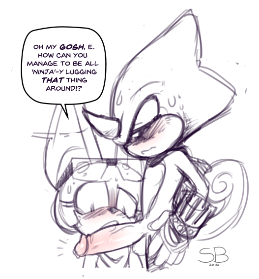 balls blush espio_the_chameleon penis penis_awe skinbark sonar_the_fennec sonic_(series) sonic_the_hedgehog_(archie) sonic_the_hedgehog_(comics) sweat