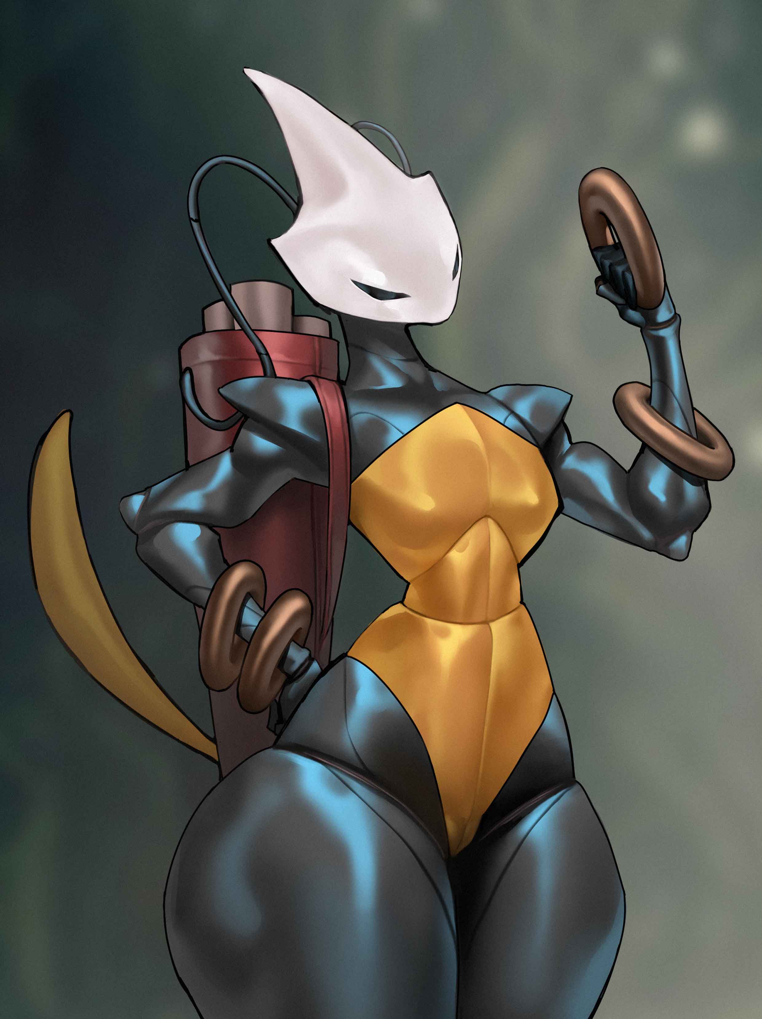 1girls, antennae (anatomy), ass, big ass, big thighs, black skin, breasts, bug girl, butt, clothed, clothing, female, gigantic ass, gigantic thighs, hollow knight, hollow knight: silksong, huge ass, huge thighs, insect girl, insectoid, insects, monster girl, muscular, muscular female, pinup, sfw, shakra (hollow knight), spiralnoww, tagme, thick thighs, thighs