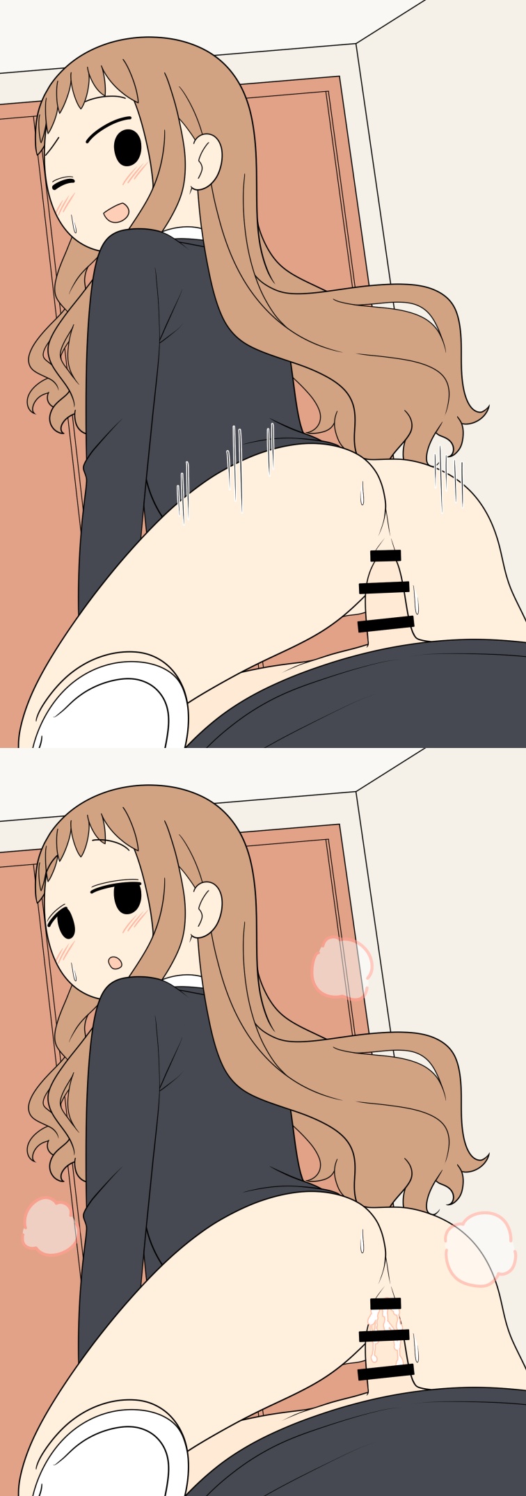 1boy, 1girls, before and after, chibi, female, juukyuu, male