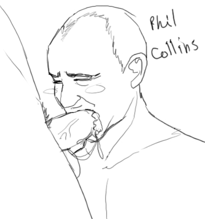 closed_eyes cum_in_mouth erection fellatio kristal male_only musician phil_collins real_life shirtless tagme