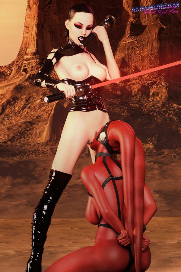 2girls akikosdream alien_girl cunnilingus dominatrix fellatio femdom leather licking_pussy lightsaber lightsaber_hilt makeup multiple_girls red_skin rey sith sith_rey star_wars twi'lek yuri