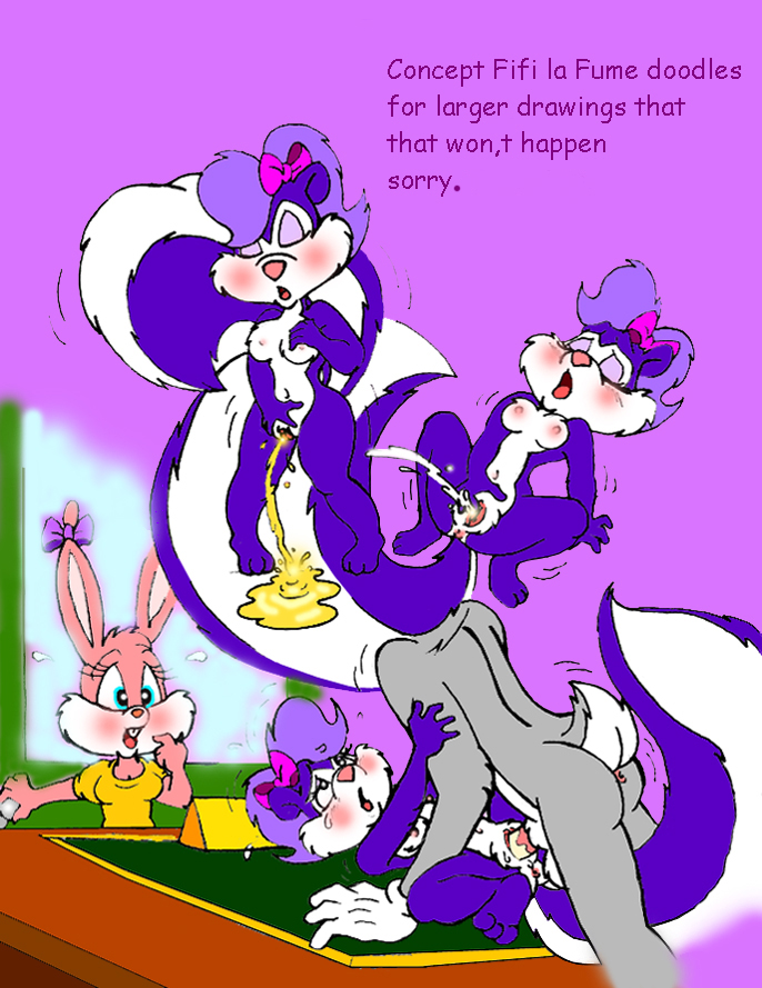 anthro bugs_bunny female fifi_la_fume fur furry looney_tunes male mammal rabbit skunk straight tagme tiny_toon_adventures toonpimp