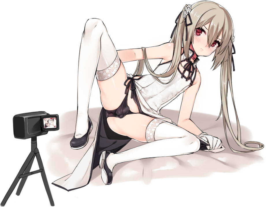 1boy arm_support ass bangs bare_shoulders black_panties black_ribbon black_shoes blush camera china_dress chinese_clothes choker christine crossdressing dress erection erection_under_clothes femboy flower full_body girly gloves hair_between_eyes hair_flower hair_ornament hair_ribbon kuro_(kuronell) long_hair looking_at_viewer male_only original panties pelvic_curtain penis_under_clothes red_eyes ribbon shoes sleeveless sleeveless_dress solo spread_legs thighhighs tied_hair trap twintails underwear very_long_hair white_gloves white_legwear