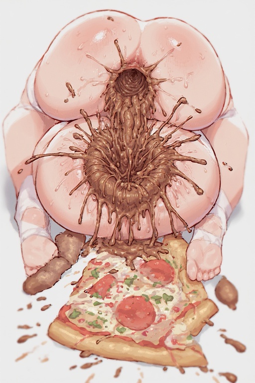 2boys, ai generated, ass, ass focus, bara, diarrhea, food, gay, human, human only, male, male only, original characters, pizza box, scat, shitting on person, sitting on another, yaoi
