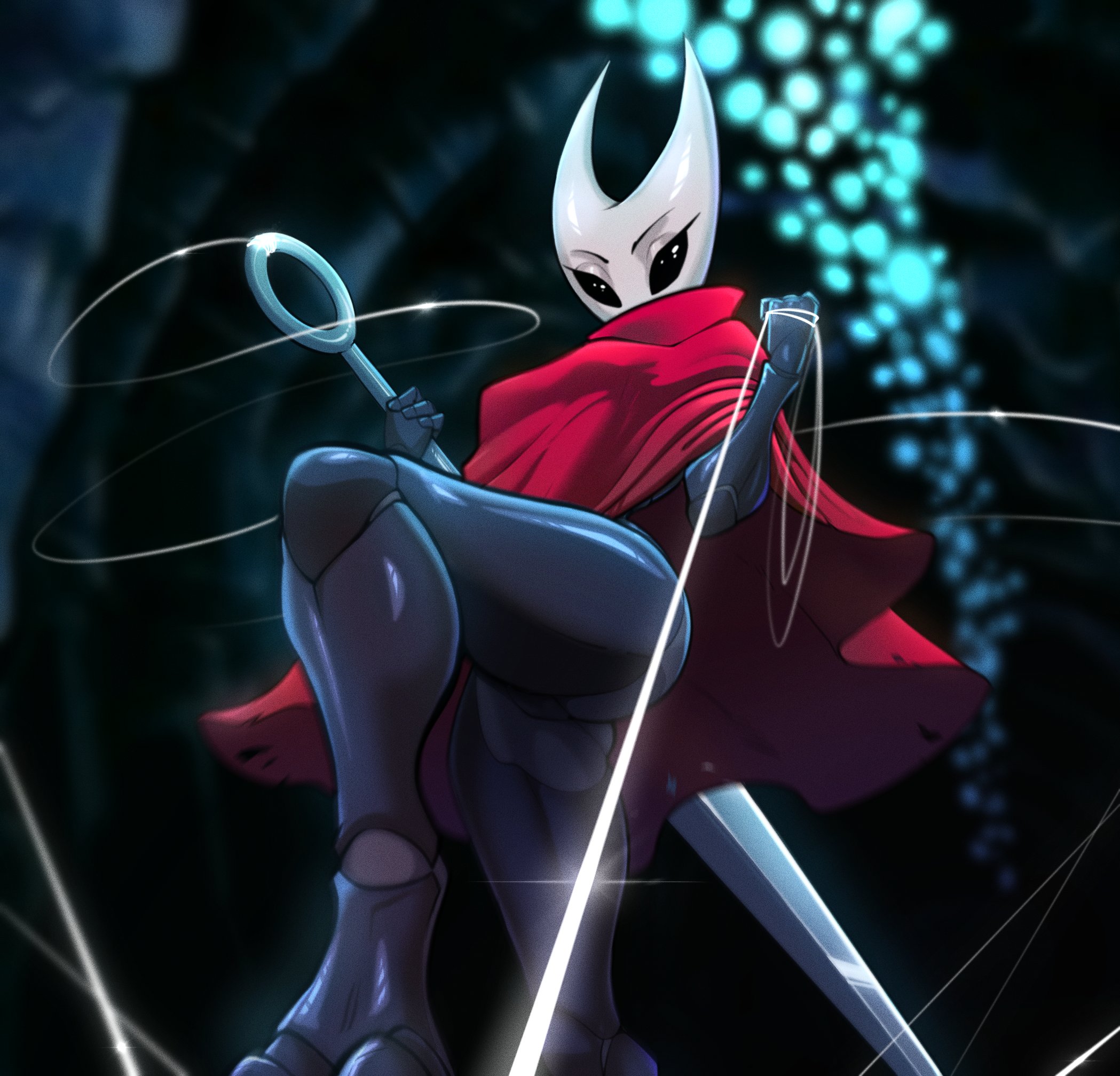 1girls, anthro, ass, big ass, big thighs, breasts, bug, bug girl, butt, cloak, cloak only, female, hollow knight, hornet (hollow knight), insect girl, insects, looking at viewer, medium breasts, non-mammal breasts, shiny, shiny skin, spacemaxmarine, tagme, thick thighs, thighs