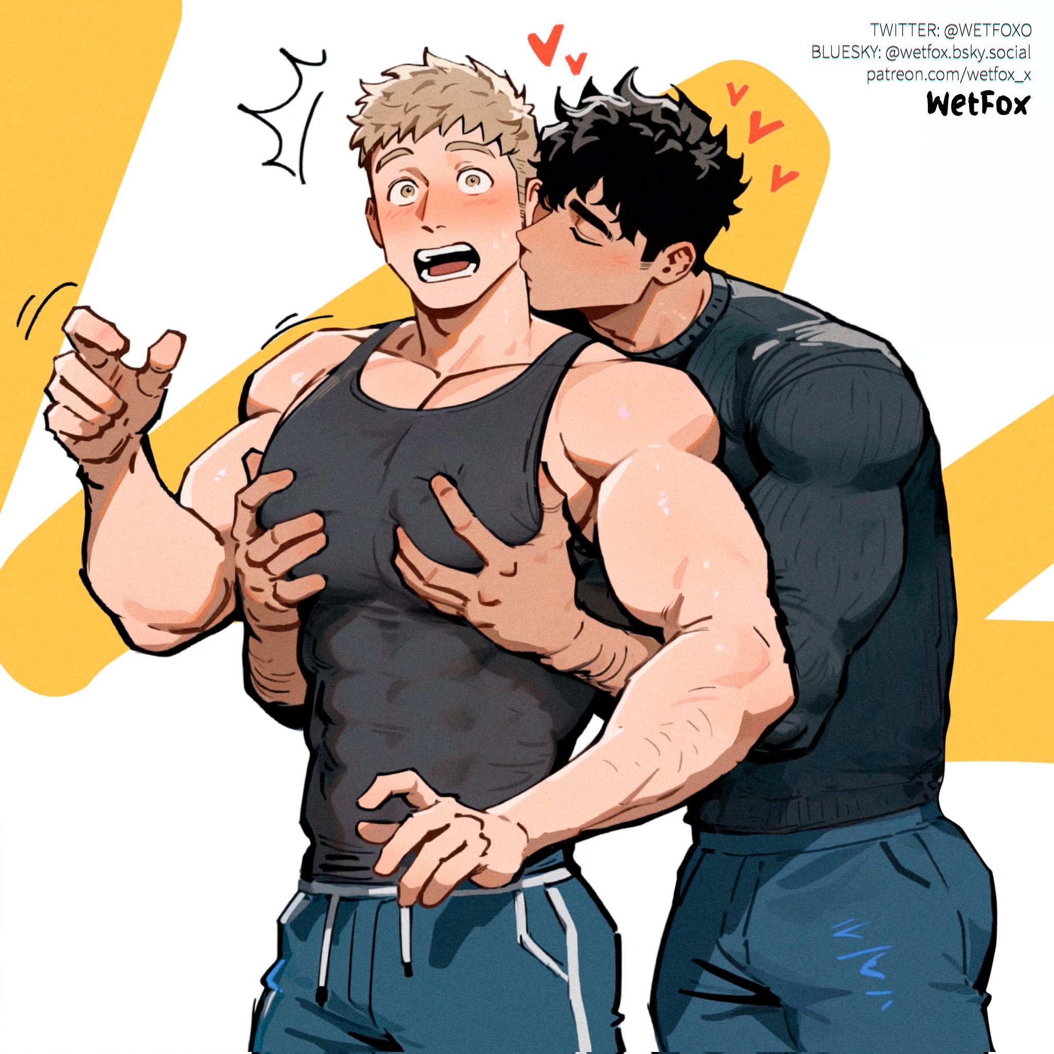 ai generated, bl, boyslove, dungeon meshi, gay, kabru, laios touden, male, romantic, wetfoxo