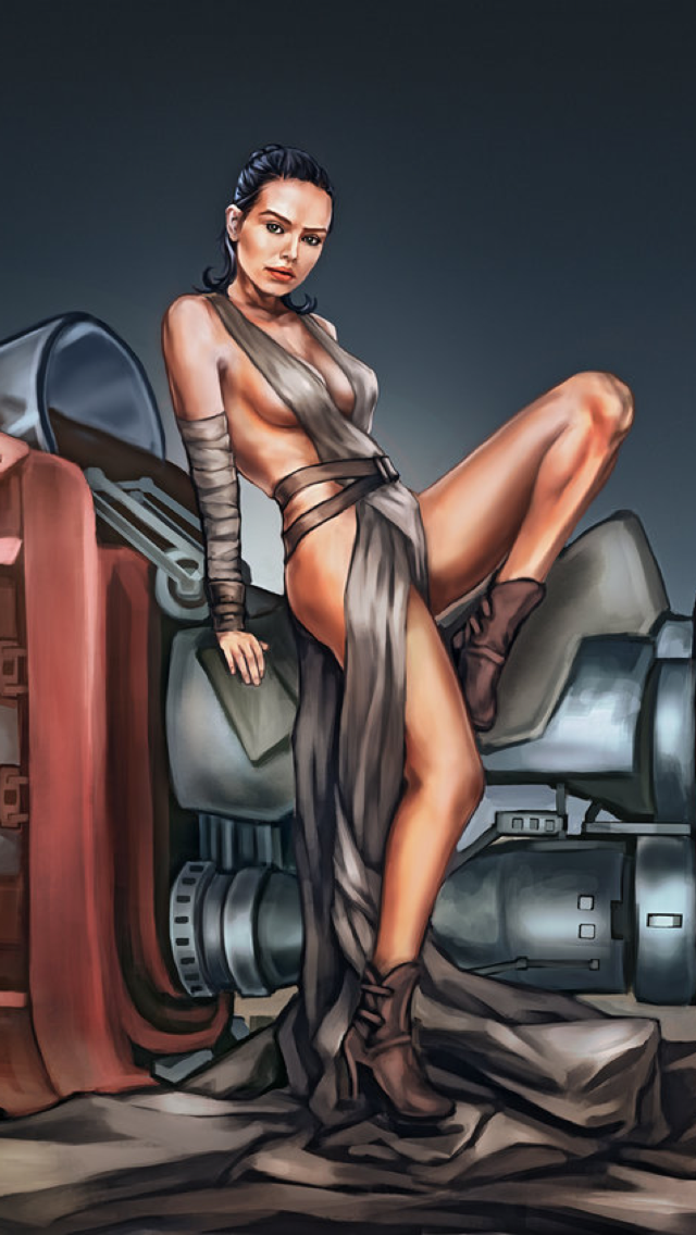 1girls actress boots breasts brown_hair celebrity cleavage covered_breasts daisy_ridley female female_only hips large_breasts legs long_hair rey shoes sideboob solo speeder speeder_bike star_wars the_force_awakens thighs