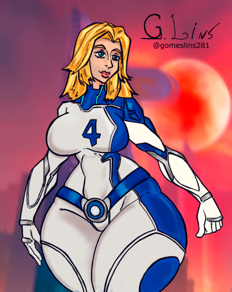 big_ass big_breasts blonde_female blonde_hair fantastic_four g.lins invisible_woman invisible_woman_(marvel_rivals) marvel marvel_rivals pawg sue_richards thicc_thighs thick_thighs