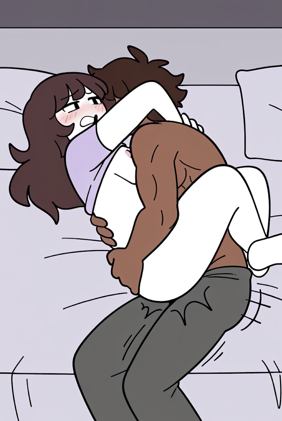 ai generated, dark skin, dark-skinned male, jaiden, jaiden animations, jaiden dittfach, male, missionary position, tagme