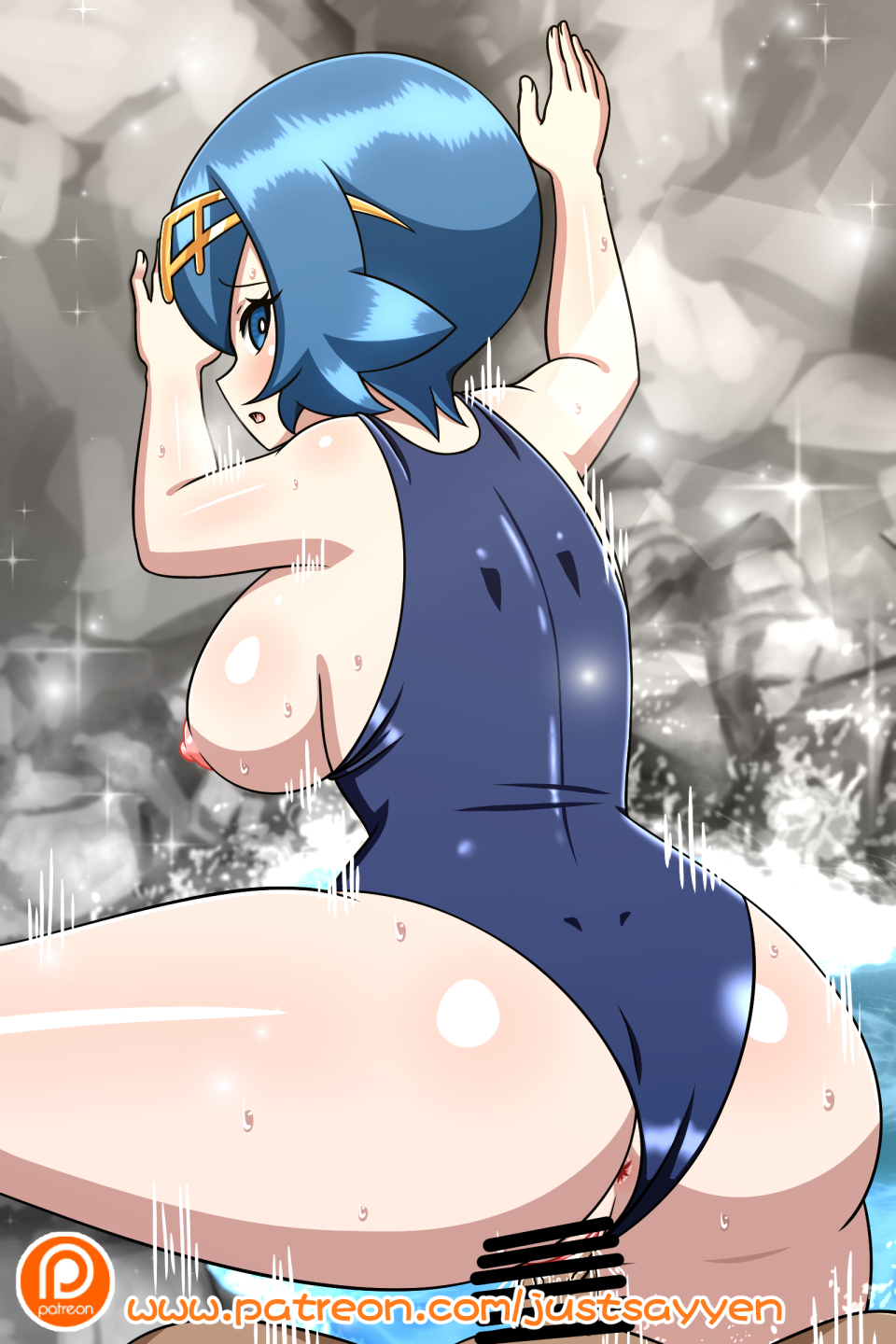 1boy 1girls aged_up lana_(pokemon) nintendo pokemon tagme yensh