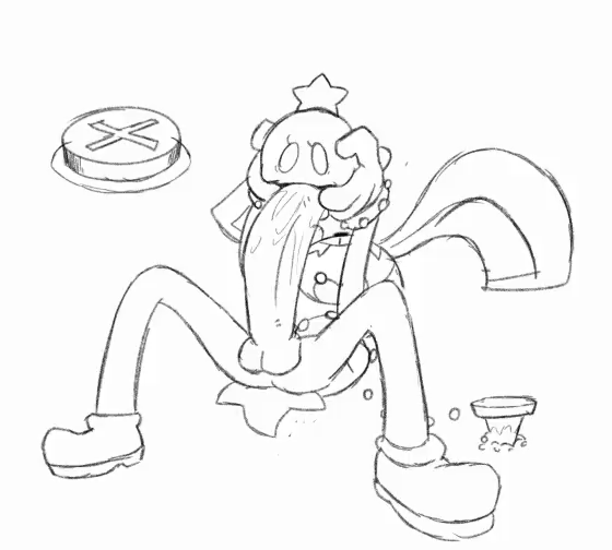 2024, algob4v, all the way through, anal, anal sex, animated, anthro, anthro dominating female, anthro penetrating female, balls, bav, big dom small sub, big penis, black nose, blinking, bodily fluids, bracelet, button prompt, chained collar, clothing, deep throat, digital media (artwork), dominant, dominant anthro, dominant male, duo, erection, extreme size difference, eyelashes, face fucking, female, female on anthro, female penetrated, floppy ears, footwear, genitals, glans, humanoid genitalia, humanoid penis, interspecies, irrumatio, jewelry, lagomorph, larger anthro, larger male, leporid, looking pleasured, loop, lying, male, male anthro, male dominating female, male penetrating, male penetrating female, male/female, mammal, mario (series), mario and luigi (series), mario bros, monochrome, nintendo, on back, open mouth, open smile, oral, oral penetration, oral threading, penetration, penile, penis, penis in mouth, piercing, pushbutton, rabbit, saliva, saliva on penis, sex, sharp teeth, shoes, short playtime, short tail, simple background, size difference, smaller female, smaller penetrated, smile, star sprite, starlow, submissive, submissive female, tail, teeth, thober (bav), tongue, tongue piercing, waddling head, white background
