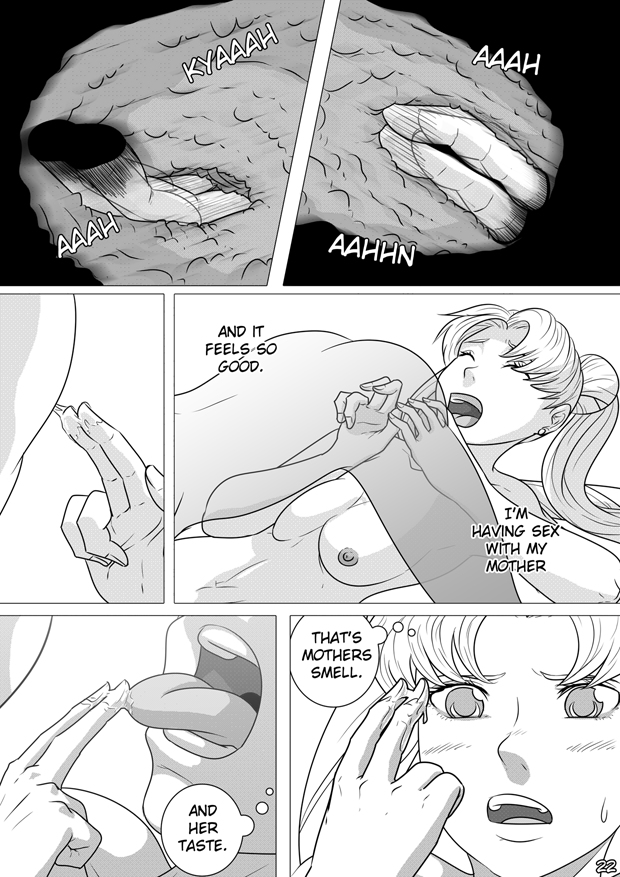 69 69_position age_difference bishoujo_senshi_sailor_moon black_and_white breasts_out comic english english_text fingering fingering_pussy ikuko_tsukino incest licking_fingers manga monochrome mother_and_daughter naked naked_female naked_females older_female older_female_and_younger_female sailor_moon tdf usagi_tsukino yuri