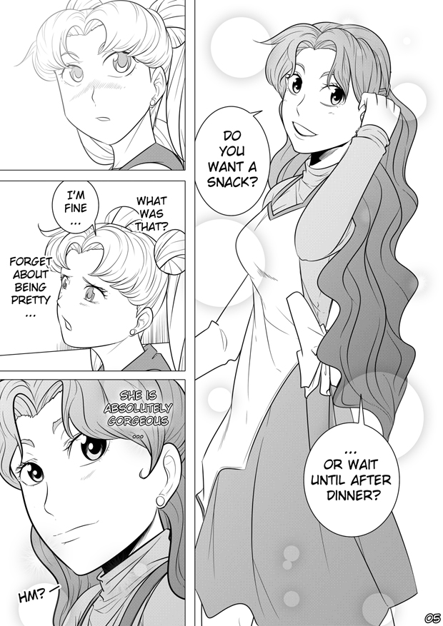 age_difference bishoujo_senshi_sailor_moon black_and_white comic english english_text ikuko_tsukino incest manga monochrome mother_and_daughter older_female older_female_and_younger_female sailor_moon tdf usagi_tsukino yuri